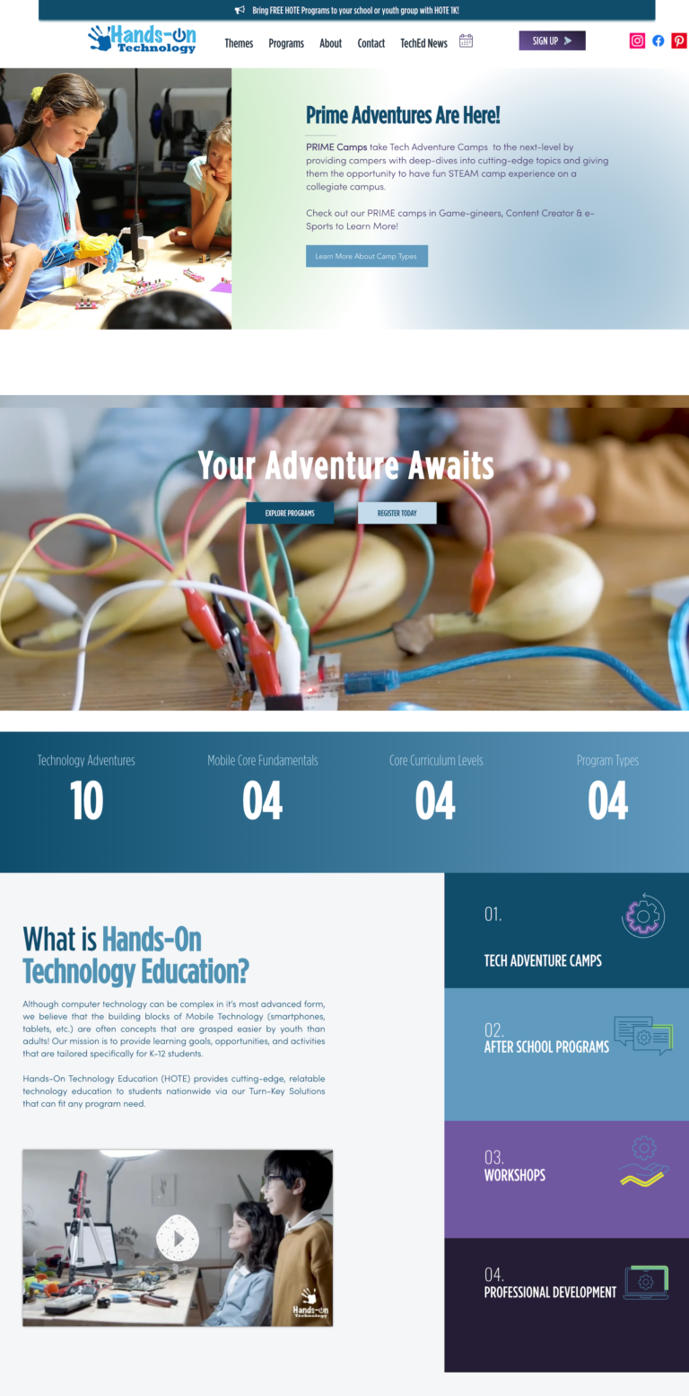 Tech Education Website Development