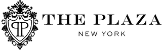 Black and white logo design featuring the word 'Plaza' in a stylized font.