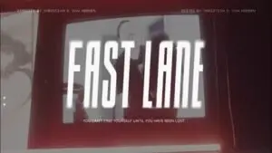 Graphic design featuring the text 'Fast Lane' with a blurred background image. Graphic design featuring the text 'Fast Lane' with a blurred background image.