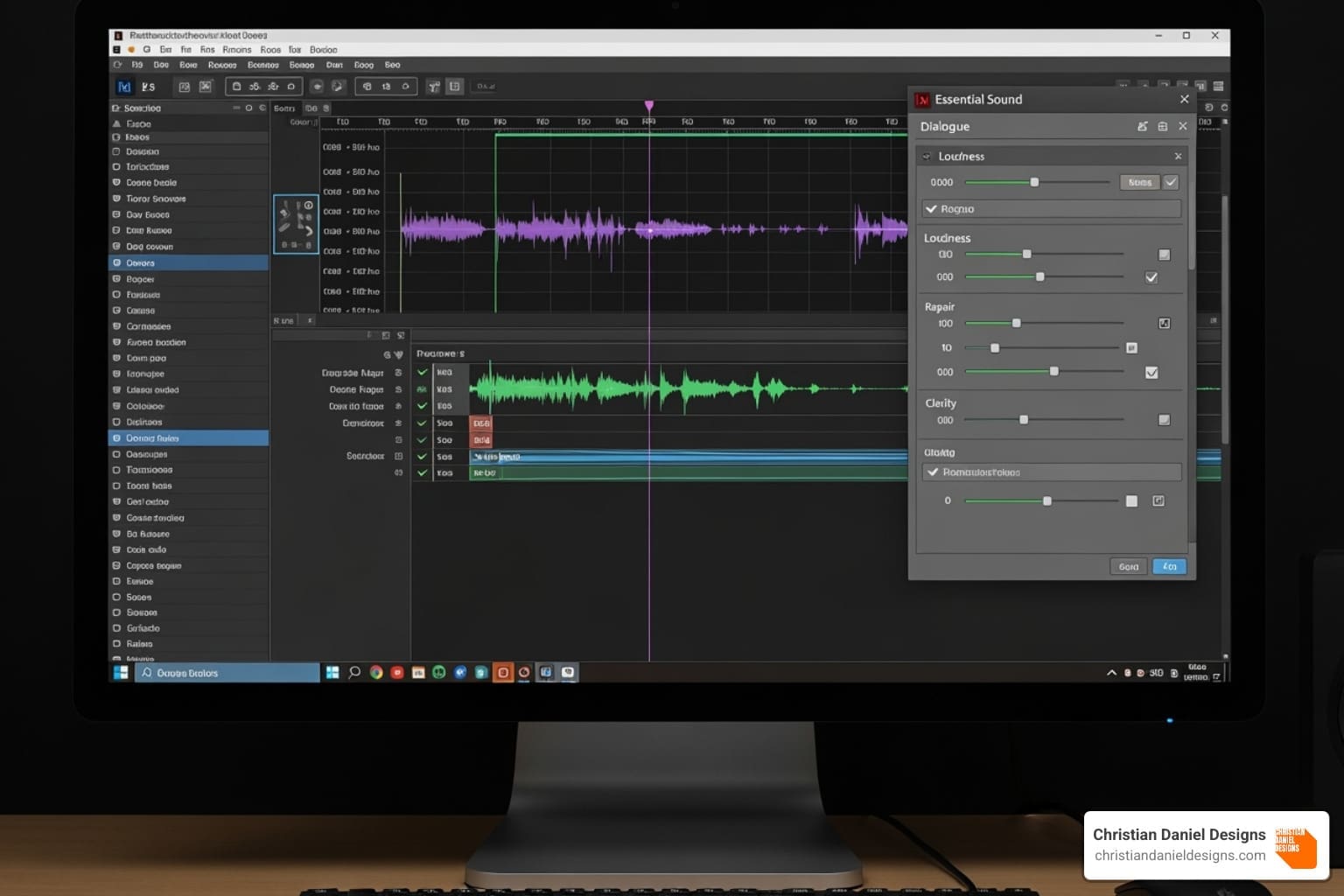 Essential Sound Panel with the Dialogue tab open - Audio editing Premiere Pro
