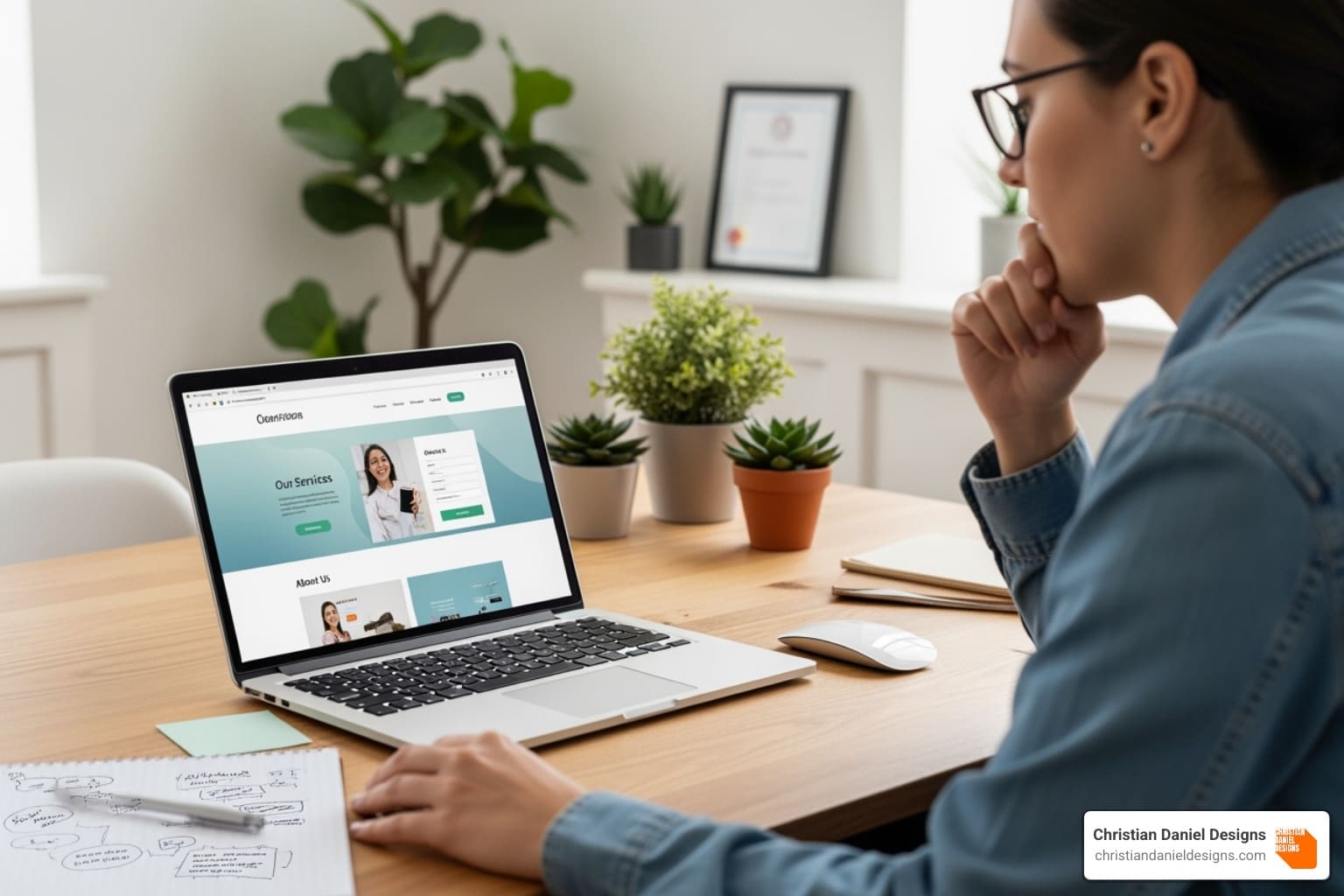 professional web design portfolio on a screen - web design for business owners