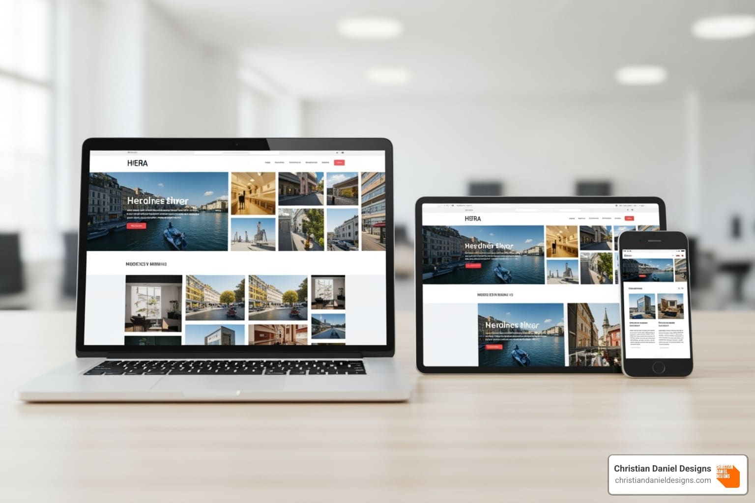 Website in Chrome Device Mode - responsive website design
