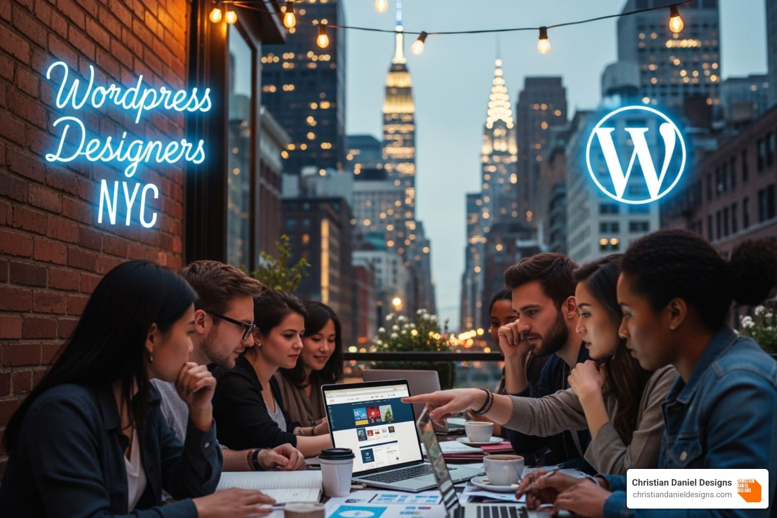 A featured project from Christian Daniel Designs' portfolio, showcasing a sleek, modern website for a hospitality brand - wordpress designers nyc