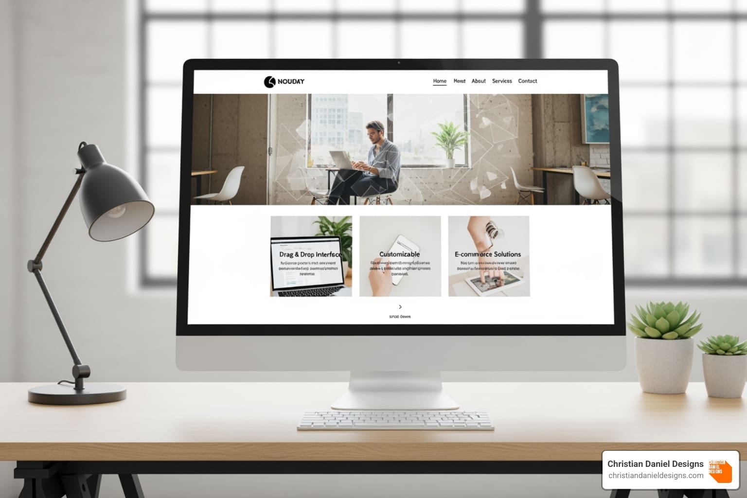 Fluid Engine editor in action - square space website design