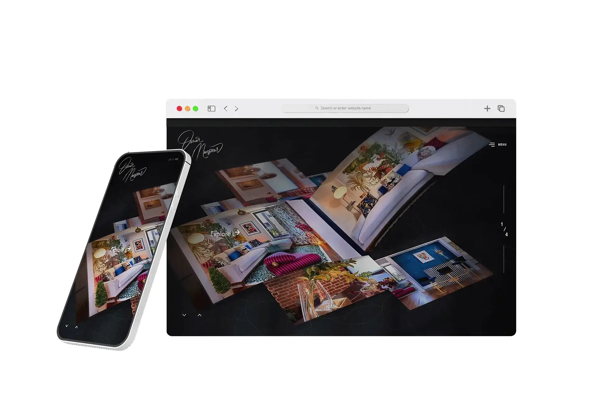 interior design portfolio website